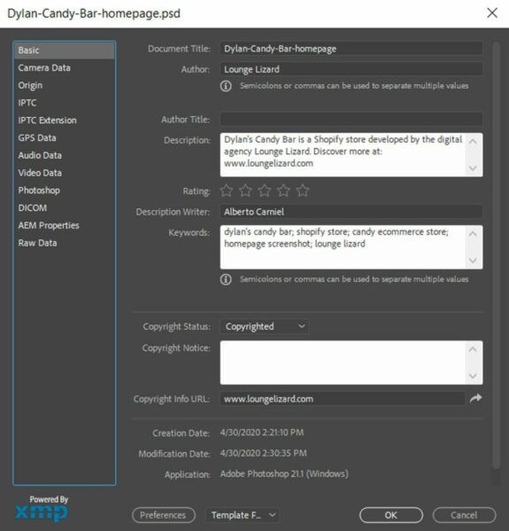 How to embed metadata in images